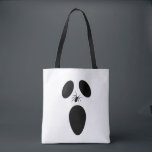 Halloween Black and White Scary Ghost Face Tote Bag<br><div class="desc">Black and White Scary Ghost. Funny Halloween costume design to wear when you go Trick or Treat. This creepy and freaky merchandise is great for a spooky night Halloween party with scary ghost or horror movie theme. Go well with your Halloween decoration of Jack O Lantern pumpkin, ghost, skull, skeleton,...</div>