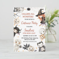 Halloween Black Brown Kids Costume Party Birthday