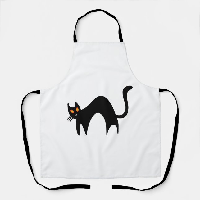 Halloween Black Cat   Apron (Front)