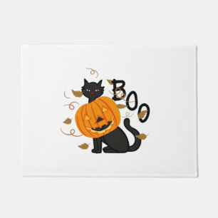 Halloween Black cat Boo Doormat