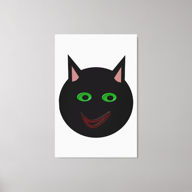 Halloween Black Cat Canvas Print (Front)