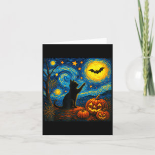 Halloween Black Cat Cat Lovers Cat Card