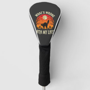 Halloween Black Cat Cemetery Horror Graphic Golf Head Cover