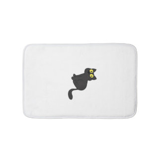 Halloween Black Cat Classic T-Shirt Bath Mat