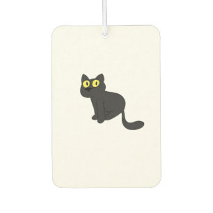 Halloween Black Cat Classic T-Shirt Car Air Freshener