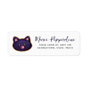 Halloween Black Cat Cookie Customisable