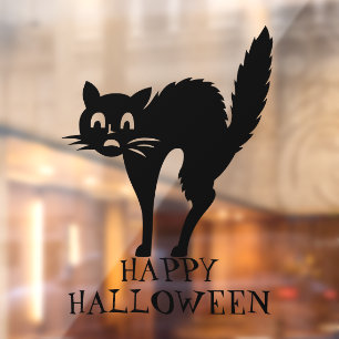 Halloween black cat custom text decorations