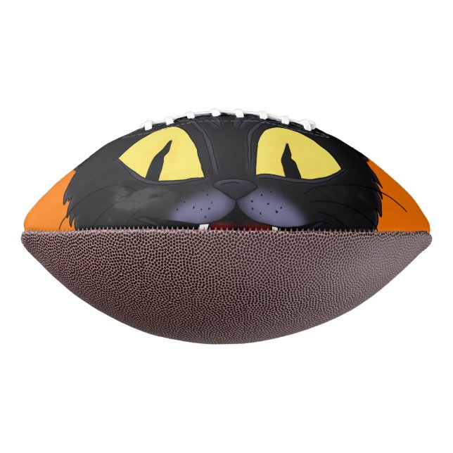 Halloween Black Cat Football (Rotated 90)