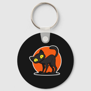 Halloween Black Cat For Cat Lover - Halloween Key Ring