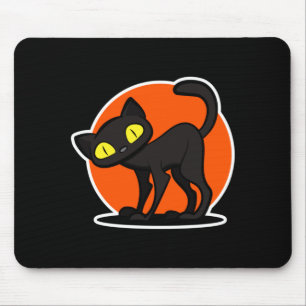 Halloween Black Cat For Cat Lover - Halloween Mouse Pad
