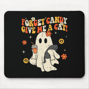 Halloween Black Cat Forget Candy Give Me Cat Kids Mouse Pad