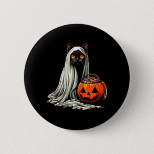 Halloween Black Cat Ghost Costume Pumpkin 1 6 Cm Round Badge