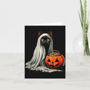 Halloween Black Cat Ghost Costume Pumpkin 1 Card