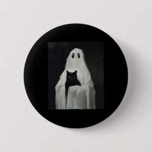 Halloween Black Cat Ghost Spooky Season Costume 6 Cm Round Badge