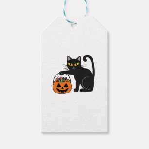 Halloween Black Cat Jack O' Lantern Pumpkin Sweet Gift Tags