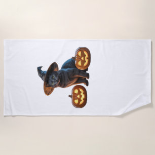 Halloween Black Cat Magic Classic T-Shirt Beach Towel