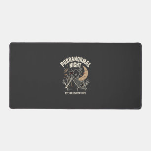 Halloween Black Cat Moon (2) Desk Mat