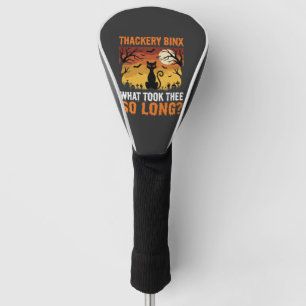 Halloween Black Cat Moon Graveyard Quote Design Golf Head Cover