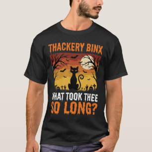 Halloween Black Cat Moon Graveyard Quote Design T-Shirt
