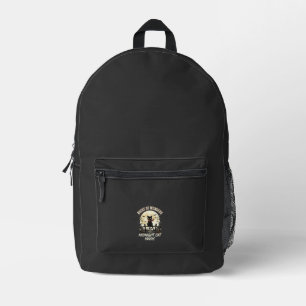 Halloween Black Cat Moonlight Printed Backpack