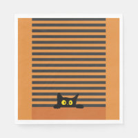 HALLOWEEN BLACK CAT ORANGE AND BLACK
