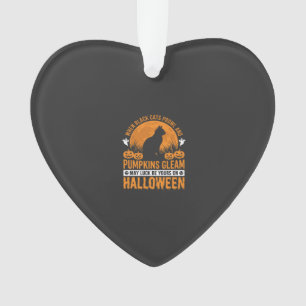 Halloween Black Cat Pumpkin Moon Design_1 Ornament