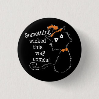 Halloween Black Cat - Shakespeare Quote 3 Cm Round Badge