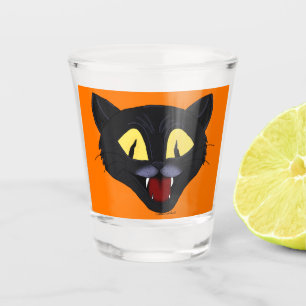 Halloween Black Cat Shot Glass