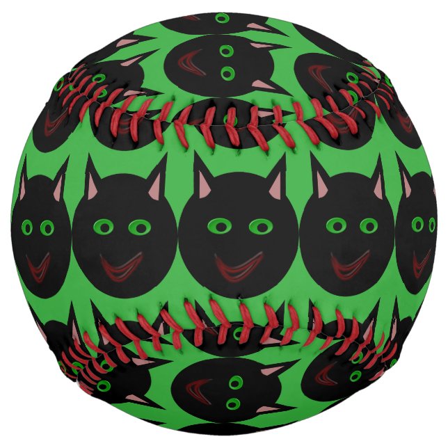 Halloween Black Cat Softball (Front)