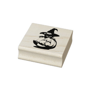 Halloween Black Cat Stamp