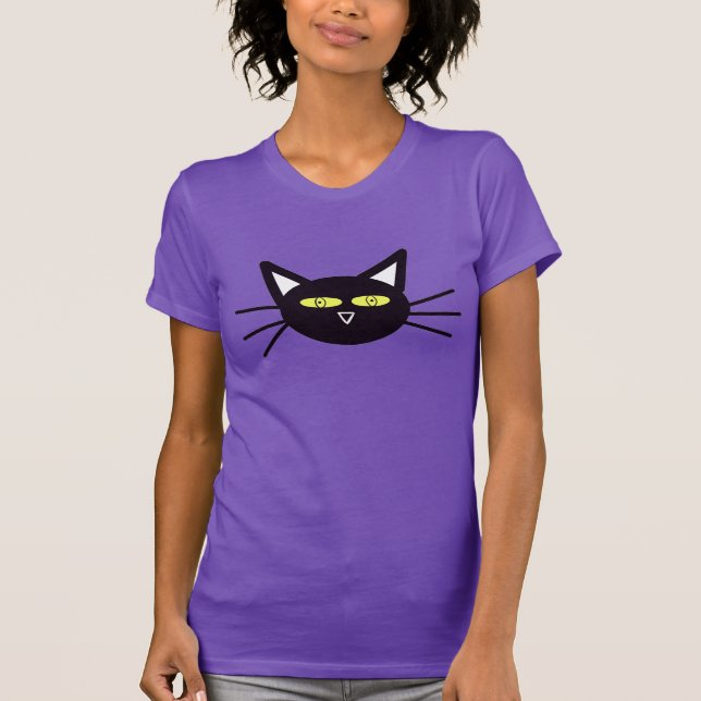 Halloween Black Cat  T-Shirt (Front)