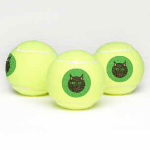 Halloween Black Cat Tennis Balls