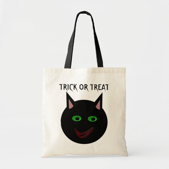 Halloween Black Cat Trick or Treat Bag (Front)