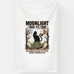 Halloween Black Cat Vintage Graveyard Shirt_1 Banner
