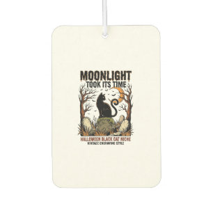 Halloween Black Cat Vintage Graveyard Shirt_1 Car Air Freshener