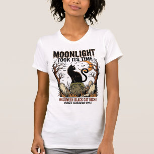 Halloween Black Cat Vintage Graveyard Shirt_1 T-Shirt