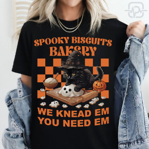 Halloween Black Cat Witch Ghost Cookie Baking T-Shirt