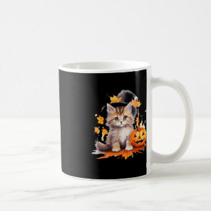 Halloween Black Cat Witch Hat Pumpkin For Kids Gir Coffee Mug