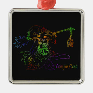 Halloween Black Cat Witch Metal Tree Decoration
