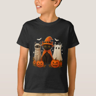 Halloween Black Cat Witch Scary Pumpkin Women Men T-Shirt