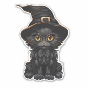 Halloween Black Cat Witches Hat
