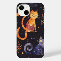 Halloween Black Cats and Moons Funny Witchy Kids