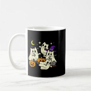 Halloween black cats ghosts costume women girls coffee mug