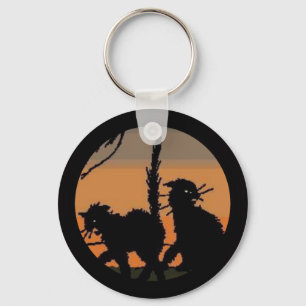 Halloween Black Cats - Key Ring