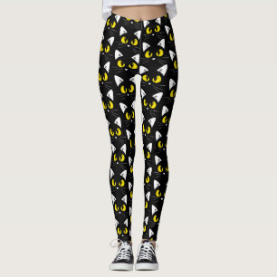 Halloween Black Cats Pattern Leggings