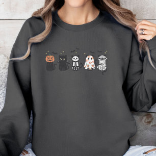 Halloween Black Cats Spooky Cute Funny Sweatshirt