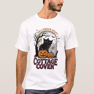 Halloween Black Cats Vintage Coven Pumpkin Art_1 T-Shirt