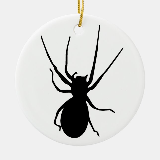 Halloween Black Creepy Spider Ornament (Front)