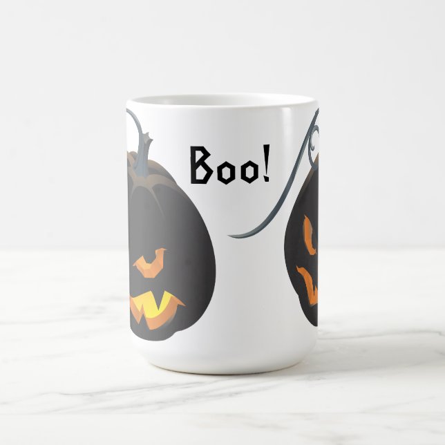 Halloween Black Jack O'Lantern Coffee Mug (Center)
