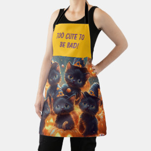 Halloween Black Kittens Apron